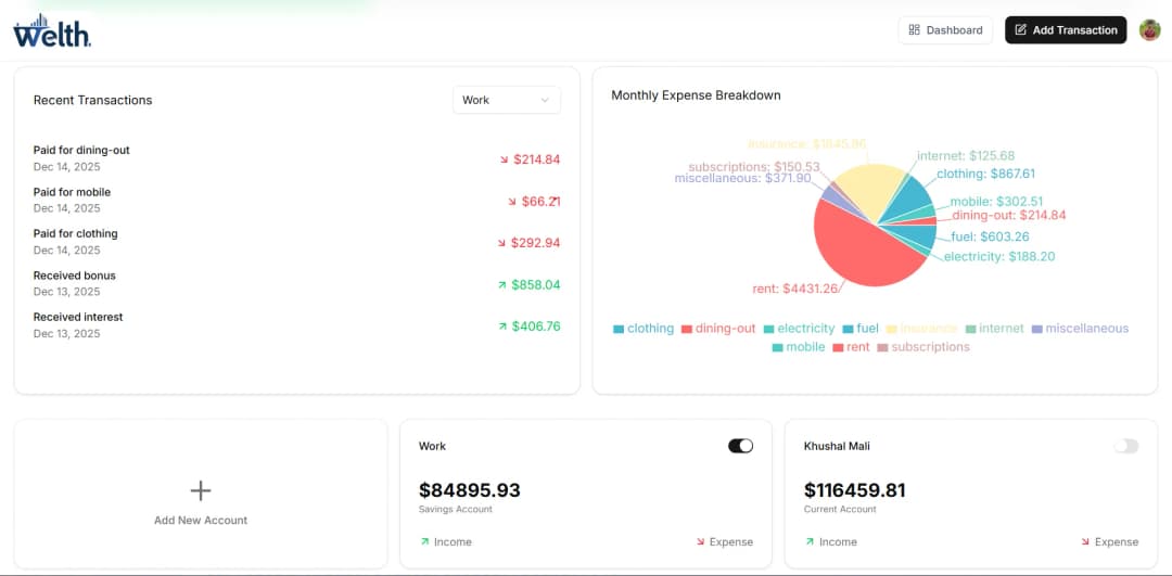 Wealth: Finance Management
